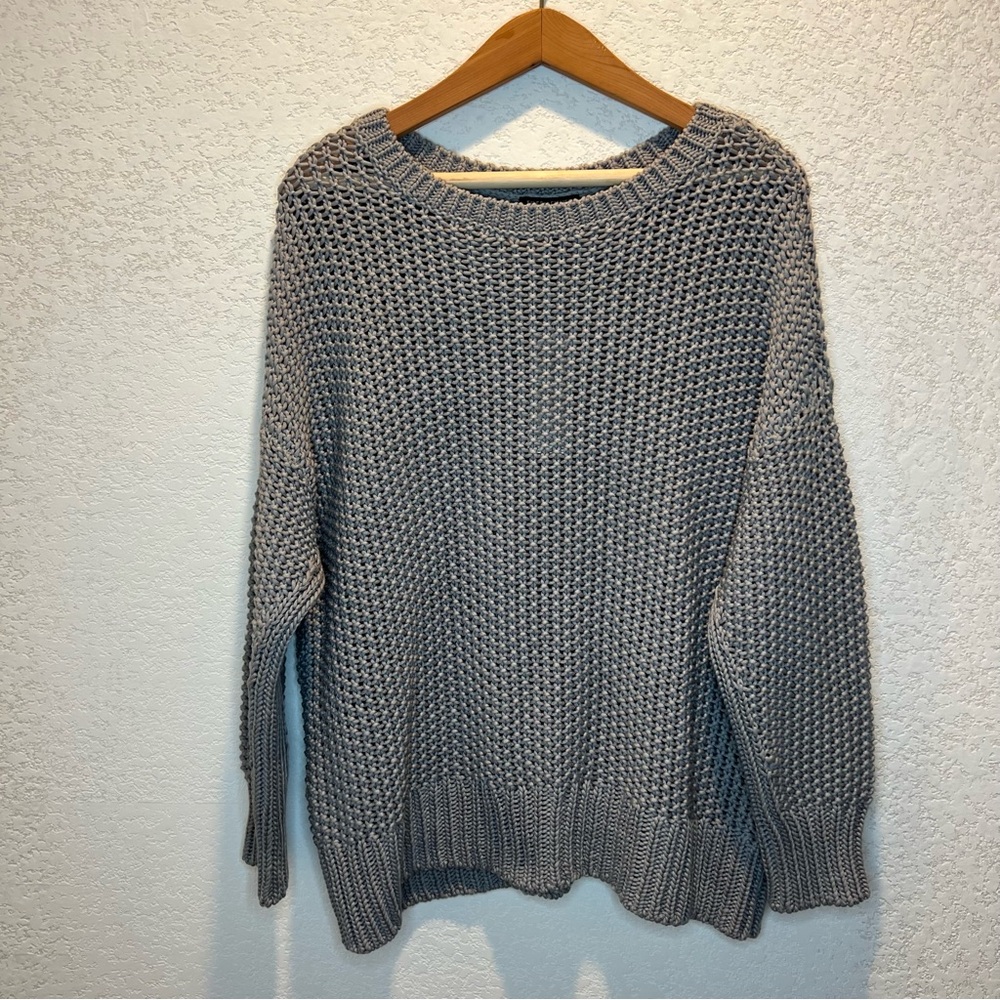 NWT EILEEN FISHER Organic Cotton Cord Crew Neck Box-Top Sweater Pullover Size L - Picture 5 of 13